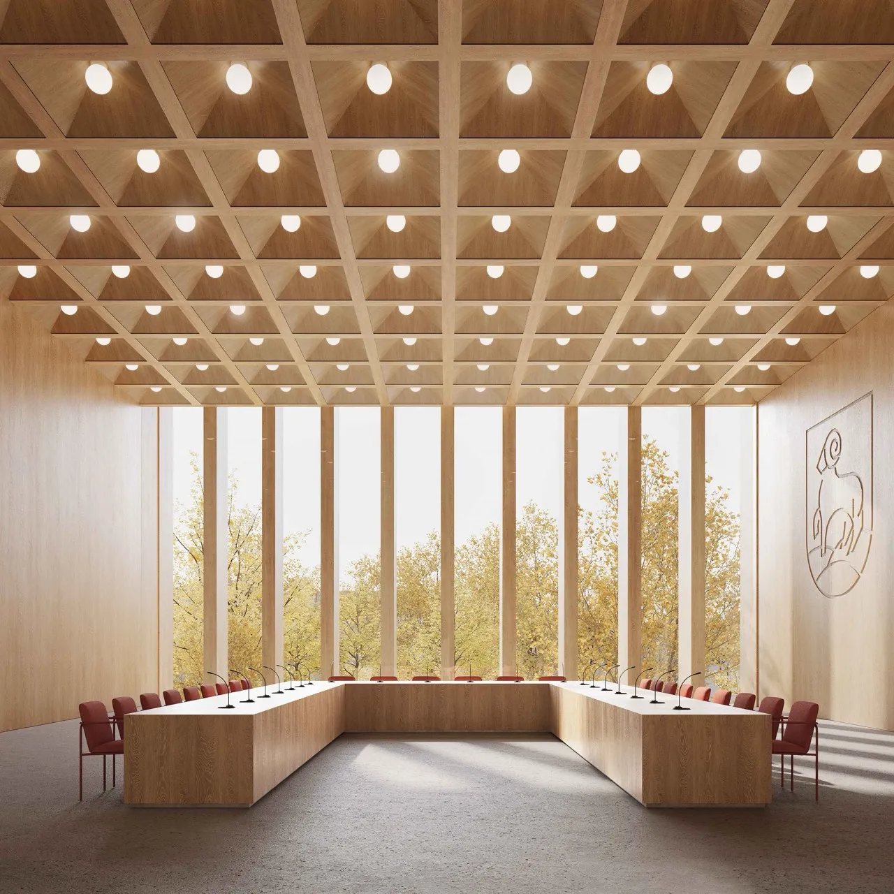 Visualization of Cultural center, auditorium and city hall prepared with JSK Architekci (2024) by Atelier Lumen