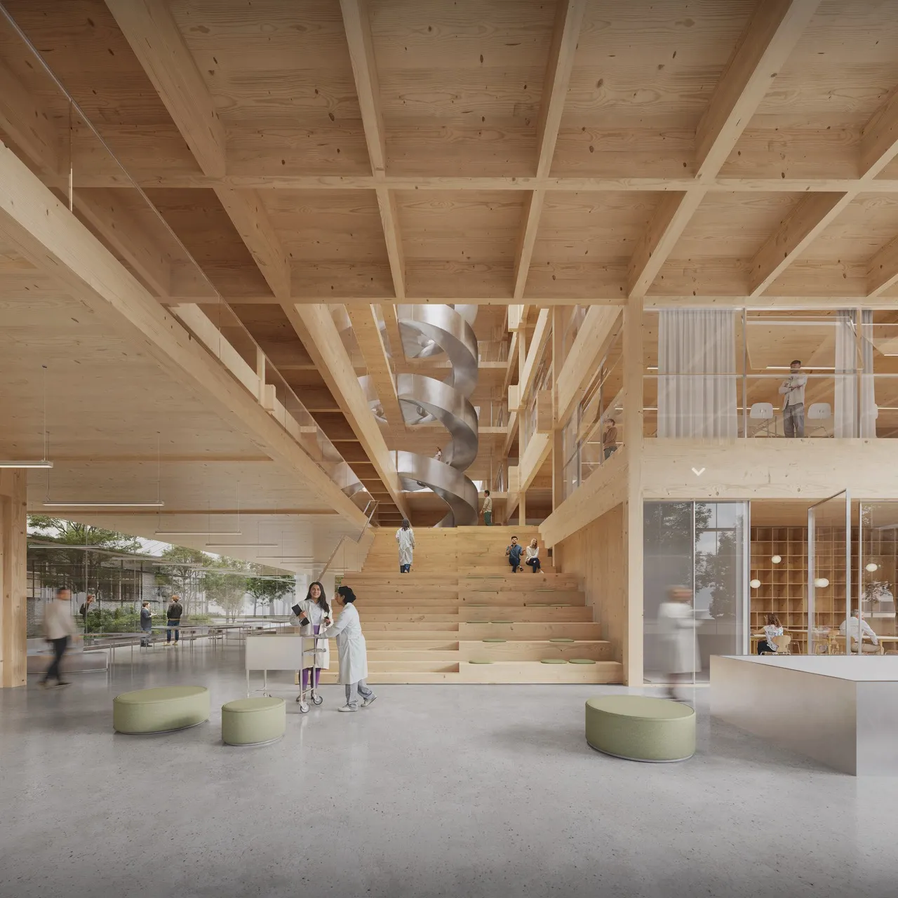 Visualization of HTSH medical technology hub prepared with JSK Architekci (2025) by Atelier Lumen