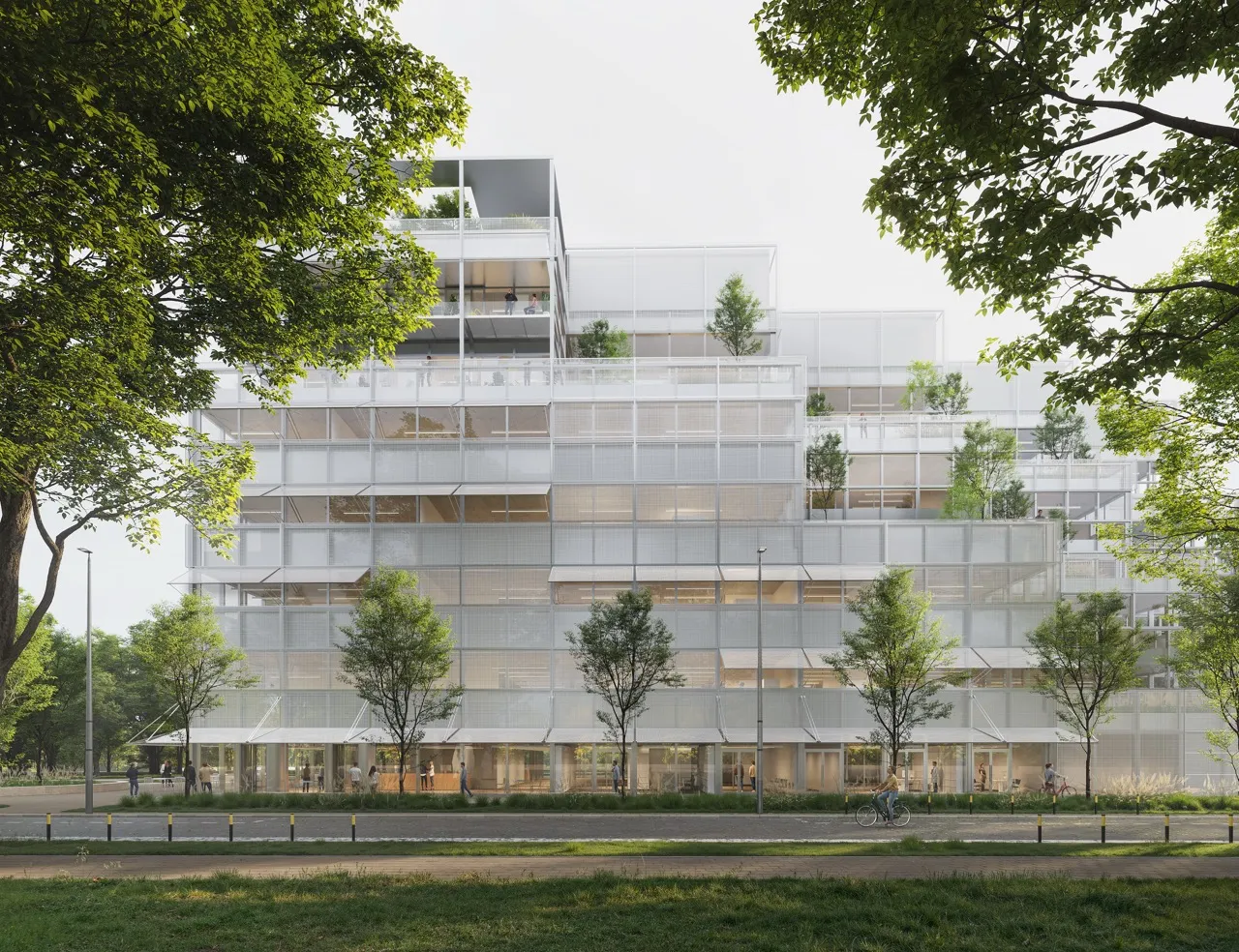 Visualization of HTSH medical technology hub prepared with P2PA (2025) by Atelier Lumen